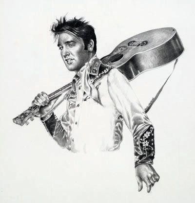 Элвис Пресли карикатура