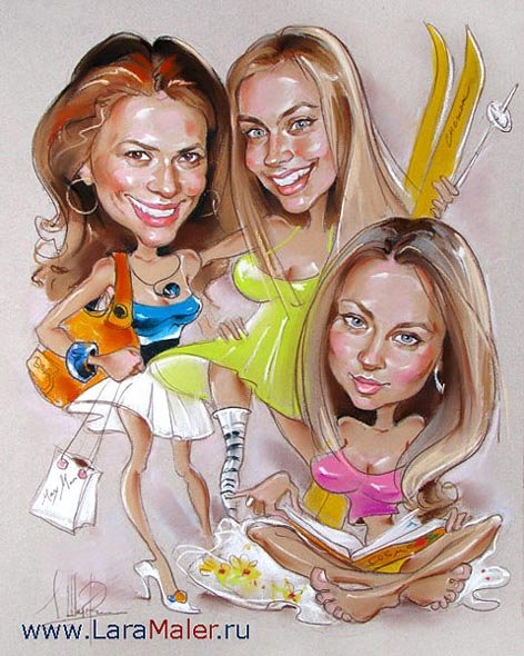 Женский коллектив карикатура