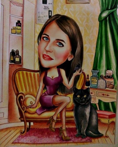 Анна Семенович шарж