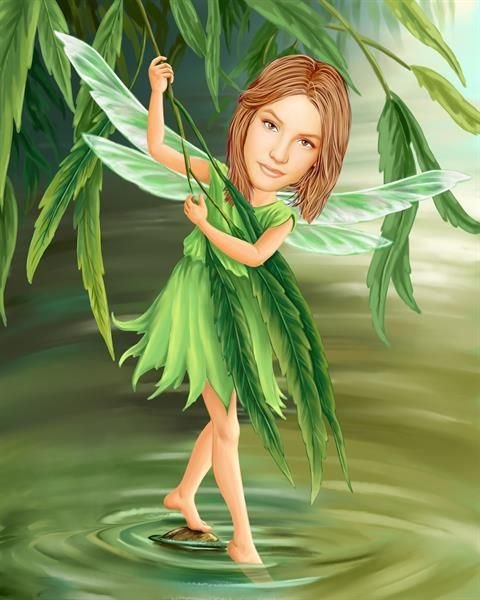 Мультяшные девочки в платьях