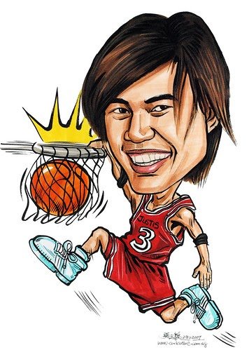 Карикатура баскетболиста