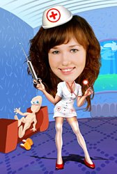 Медсестра карикатура