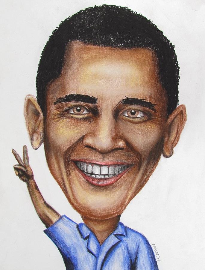 Шарж легкий 6 класс. Барак Обама рисунок. Сатирический портрет Обама. Барак Обама шарж. Нарисовать Барак Обама.