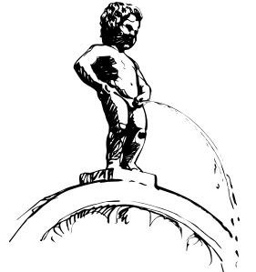 Писает карикатура