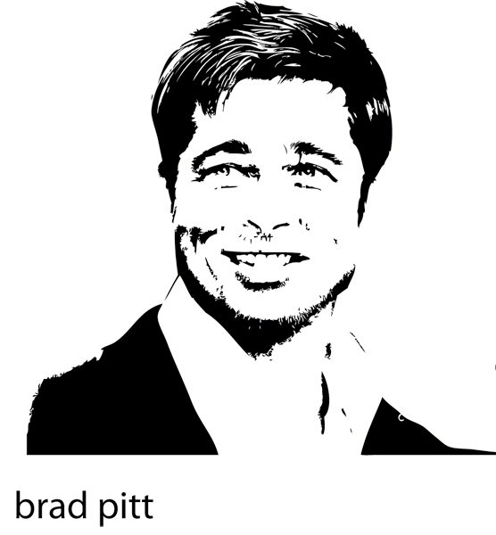 Шаржи на знаменитостей Брэд Питт