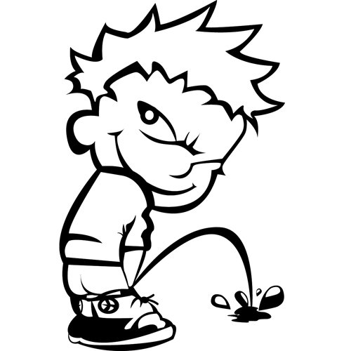 Писающий мальчик силуэт