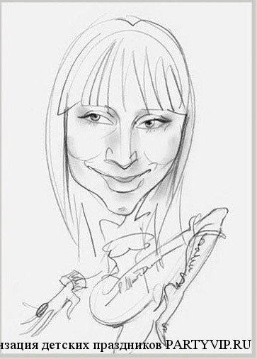 Певица елка карикатура