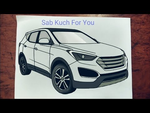 Рисунок карандашом Hyundai Creta