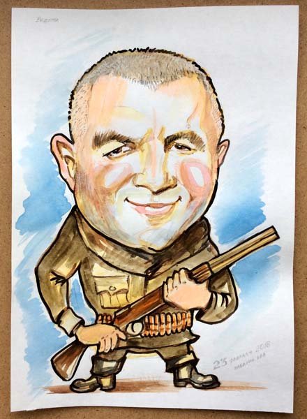 Шарж с ружьем