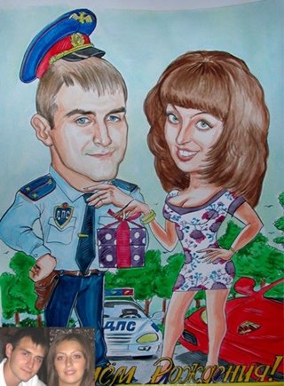 Шарж гаишник