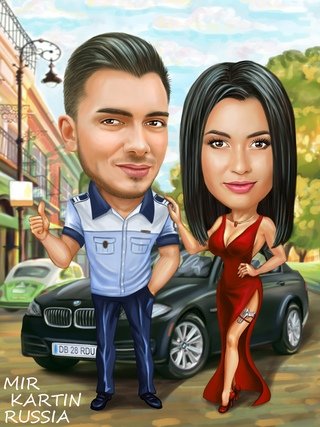 Полицейский карикатура