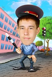 Шарж девушка полицейский