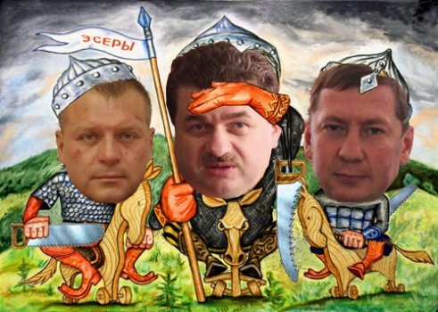 Шарж три богатыря