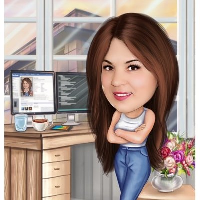 Шарж руководителю женщине