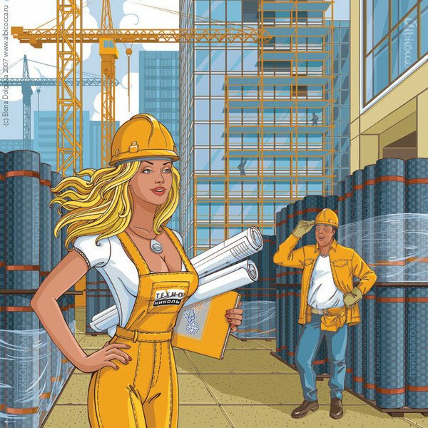 Стройка иллюстрация