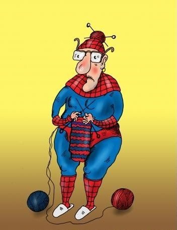 Человек паук карикатура