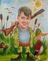 Дружеские шаржи на охотников