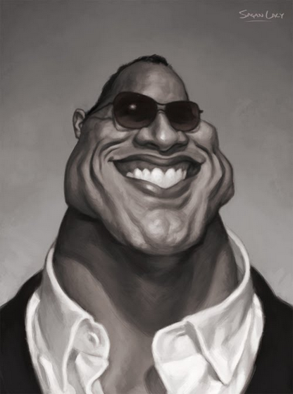 Дуэйн скала Джонсон шарж