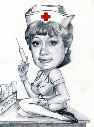 Шарж врач женщина