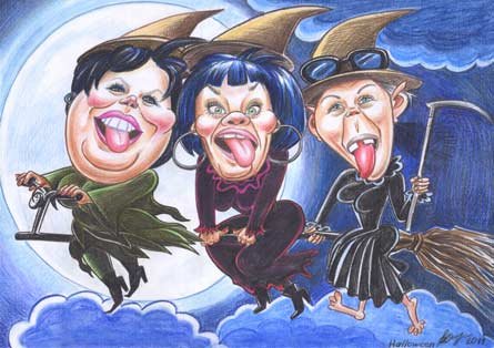 Шарж группа девушек