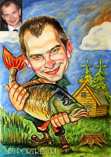 Шарж в лодке