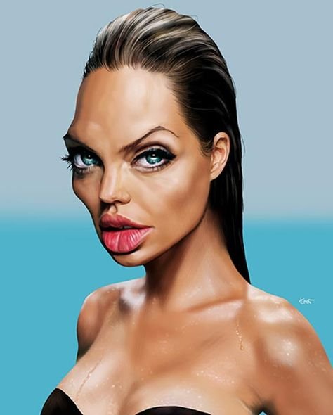 Анджелина Джоли шарж