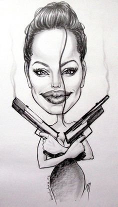 Анджелина Джоли карикатура