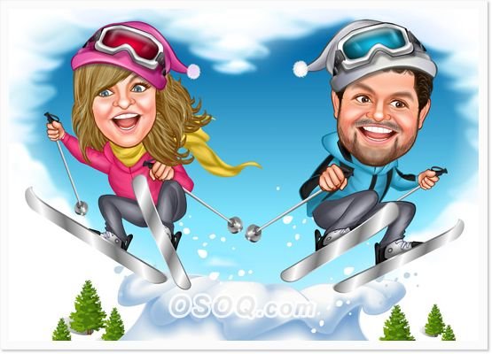 Шарж коллективный на новый год