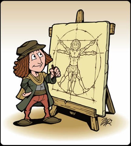 Леонардо да Винчи caricature