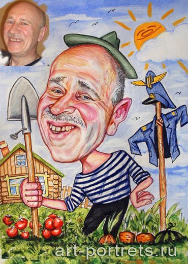 Шарж Дачник