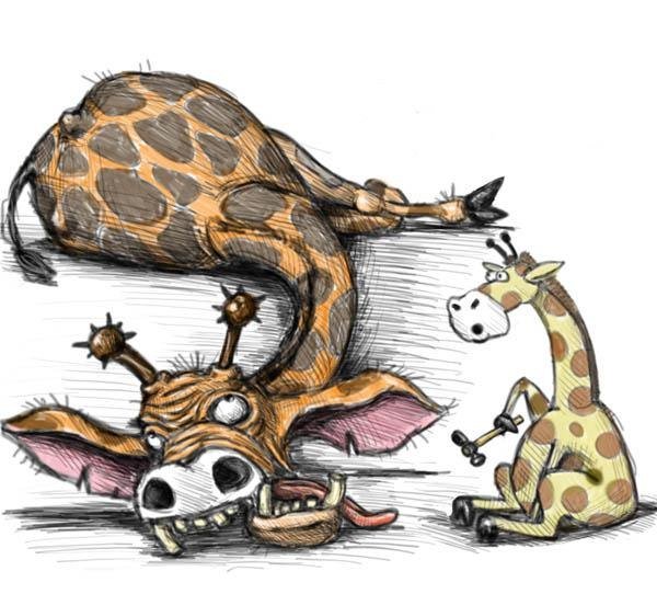 Карикатура про жирафа