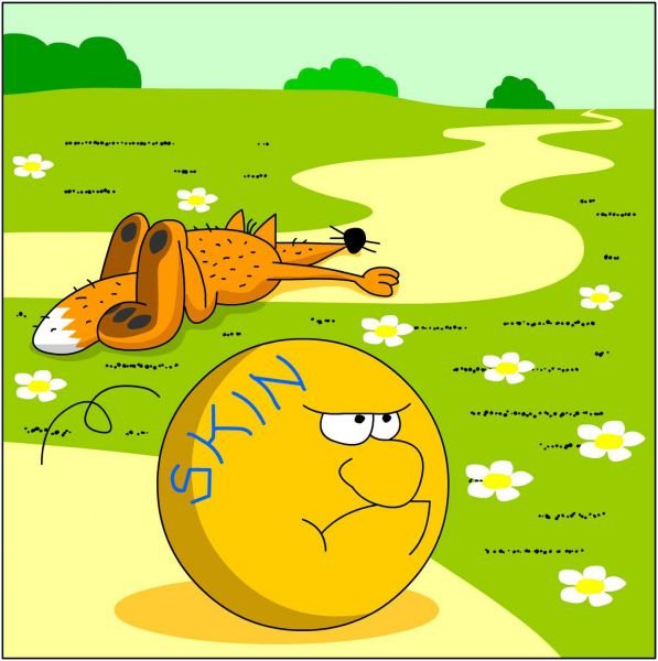 Колобок карикатура