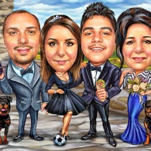 Картина в стиле шарж