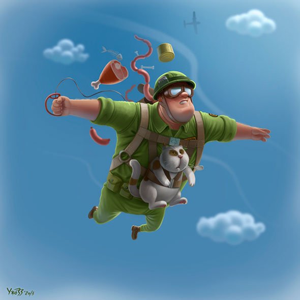 Шарж десантник на парашюте (49 фото)