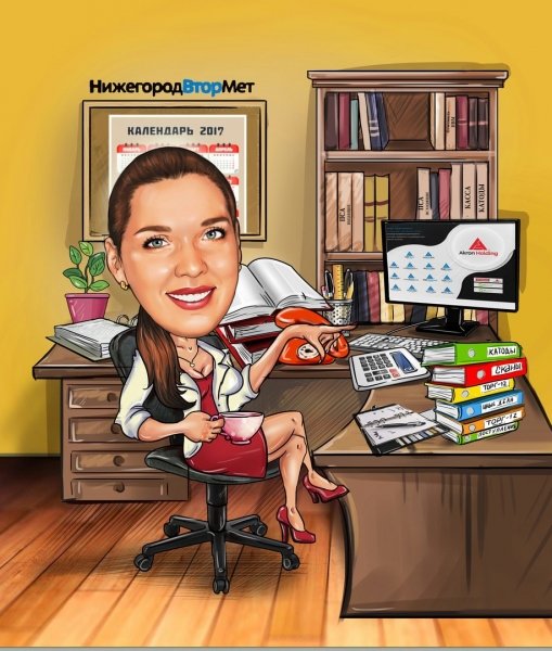 Шарж бухгалтер