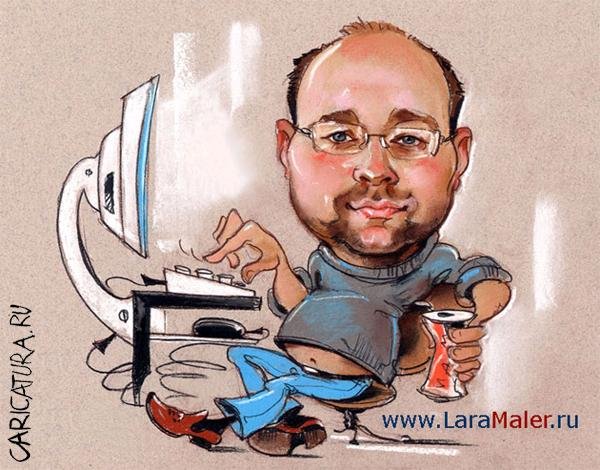 Геймер карикатура