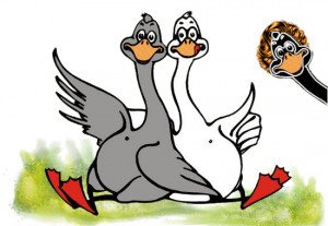 Дикие гуси шарж