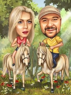 Шарж на коне