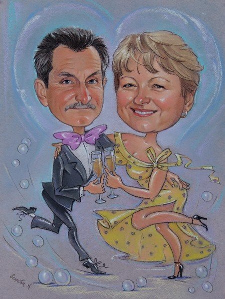 Дружеские шаржи на женщин