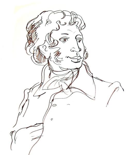 Карикатура на Пушкина