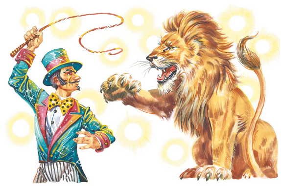 Дрессировщик в цирке для детей