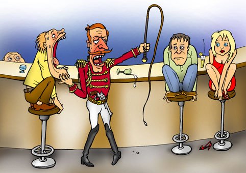 Дрессировщица карикатура