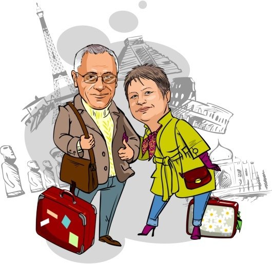 Шарж путешественник