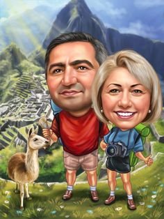 Турист карикатура