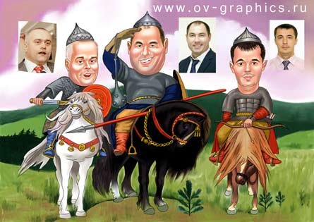 Шарж богатырь