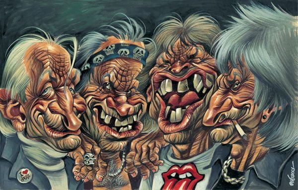 Шаржи Битлз Роллинг стоунз