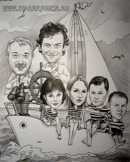 Семья на корабле