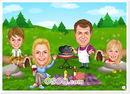 Шарж пикник