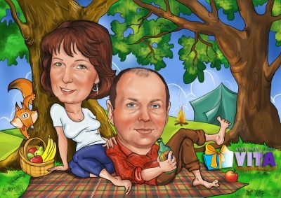 Семейный портрет шарж