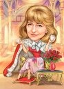 Шарж Королева на троне